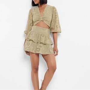 Elegant Tan Mini 2 piece set